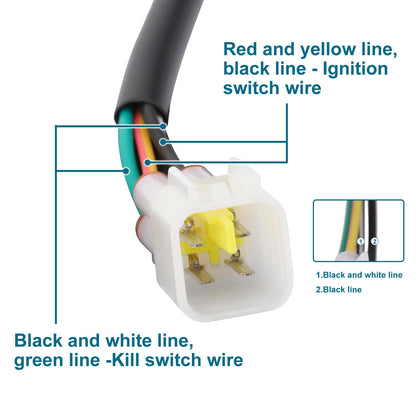 4-Pin 2-Function Handlebar Switch for 22mm / 7/8" Motorcycle ATV Scooter