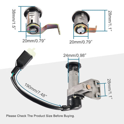 4-Pin Ignition Switch Key for GY6 49cc 50cc Scooter Jonway 50QT-21