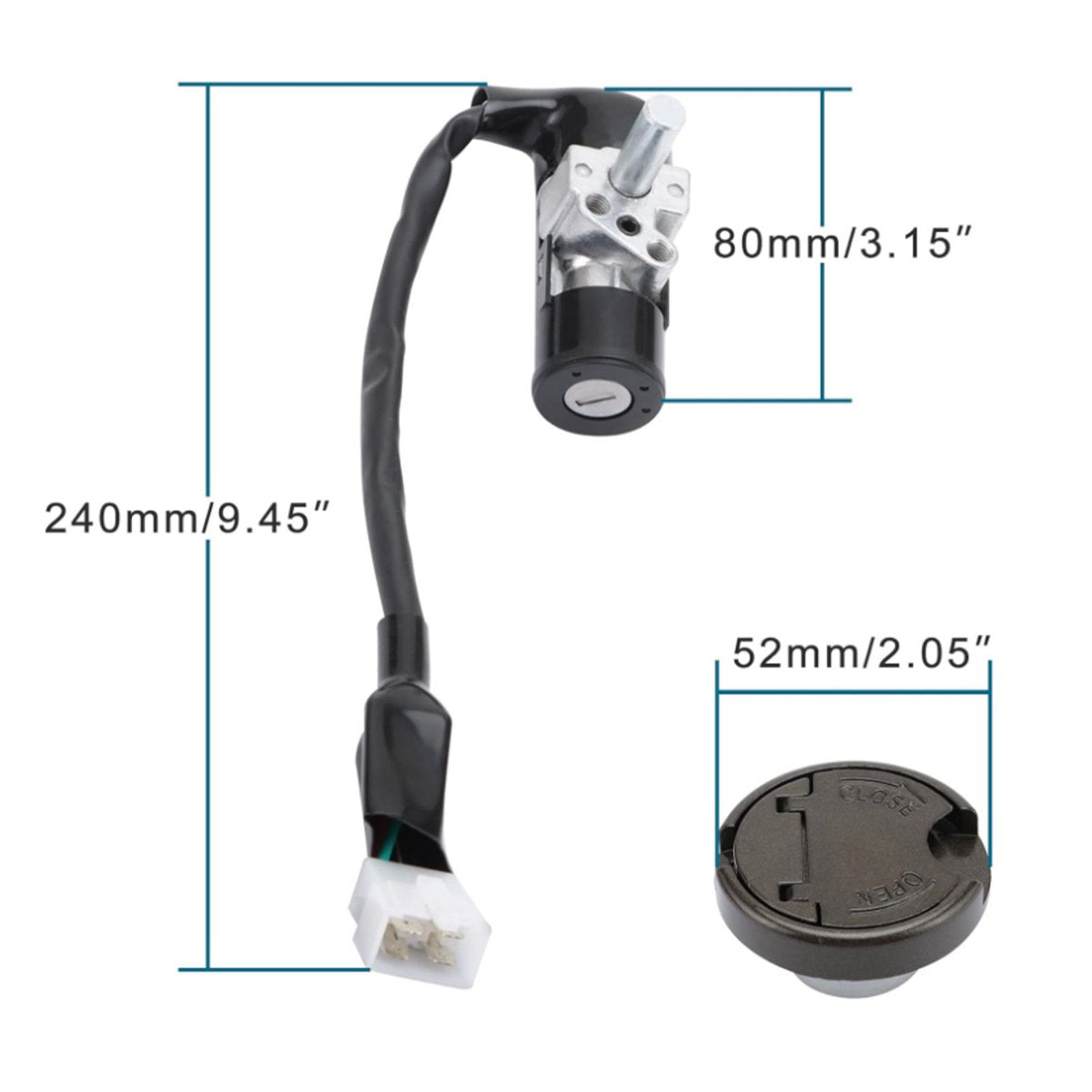 4-Wire Ignition Switch Lock Set for Zuma 50cc 125cc 150cc Scooter