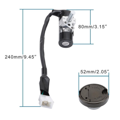 4-Wire Ignition Switch Lock Set for Zuma 50cc 125cc 150cc Scooter