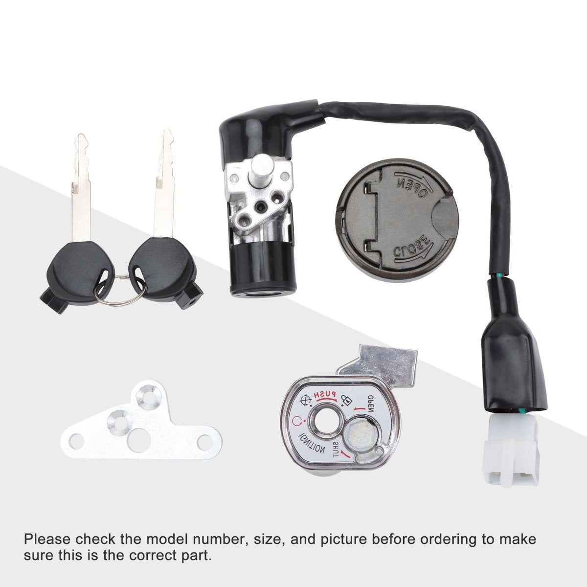 4-Wire Ignition Switch Lock Set for Zuma 50cc 125cc 150cc Scooter