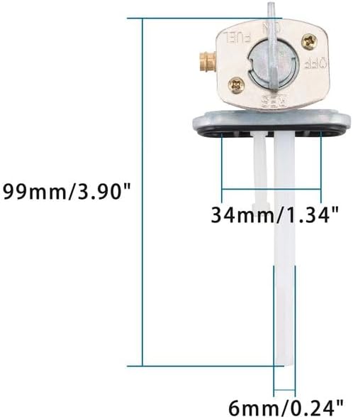 GOOFIT Fuel Gas Petcock Valve Switch Pump Replacement for 50cc 110cc 150cc 200cc 250cc ATV Go Kart Motorcycle Dirt Bike