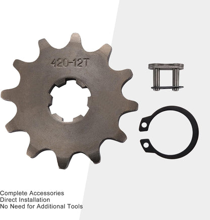 420-12T Front Sprocket 17mm for 50cc-150cc Pit Dirt Bike ATV