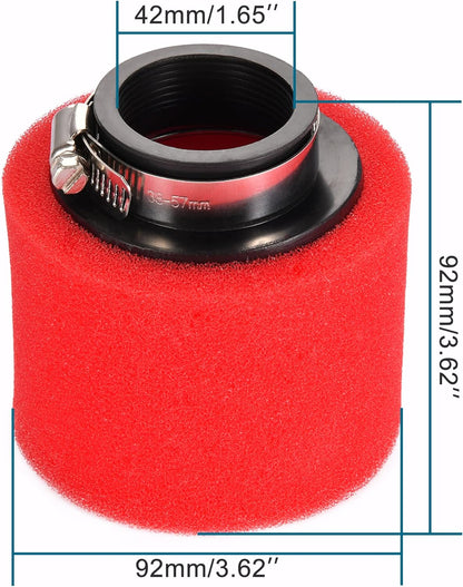 42mm Double Foam Pod Air Filter for 50cc–200cc ATV Dirt Bike Scooter Go Kart