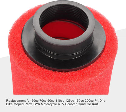 42mm Double Foam Pod Air Filter for 50cc–200cc ATV Dirt Bike Scooter Go Kart