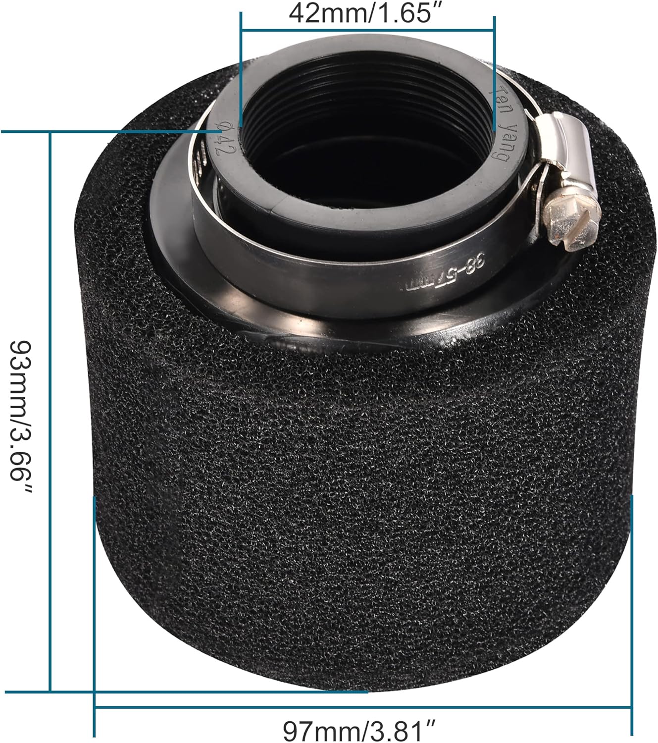 42mm Double Foam Pod Air Filter for 50cc–200cc ATV Dirt Bike Scooter Go Kart