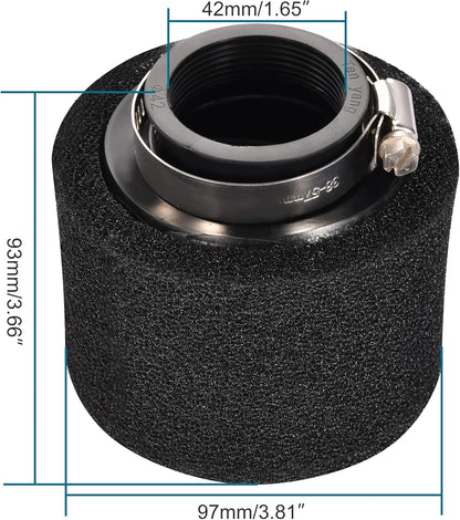 42mm Double Foam Pod Air Filter for 50cc–200cc ATV Dirt Bike Scooter Go Kart