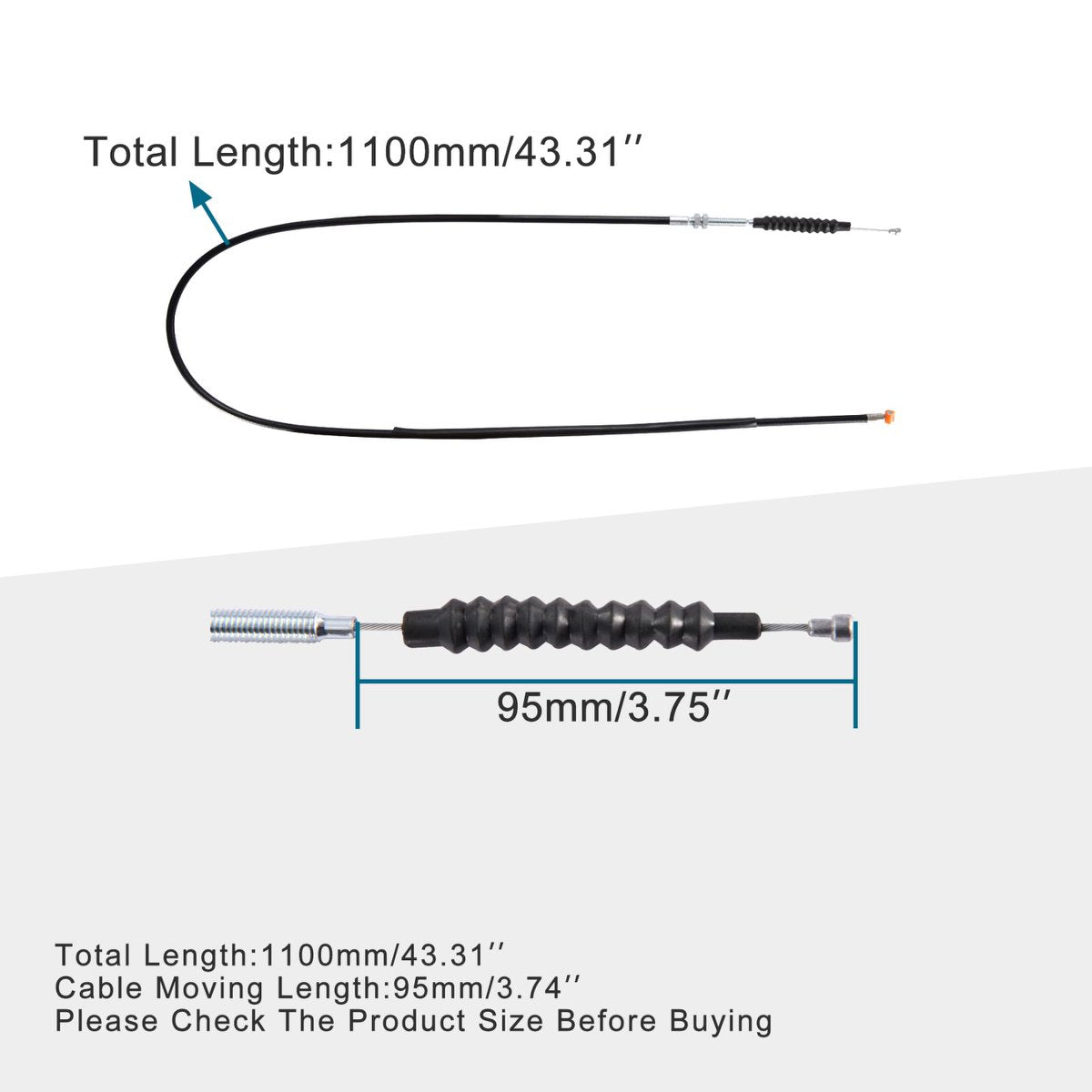 43.31" Clutch Cable for 50cc-150cc Dirt Bike