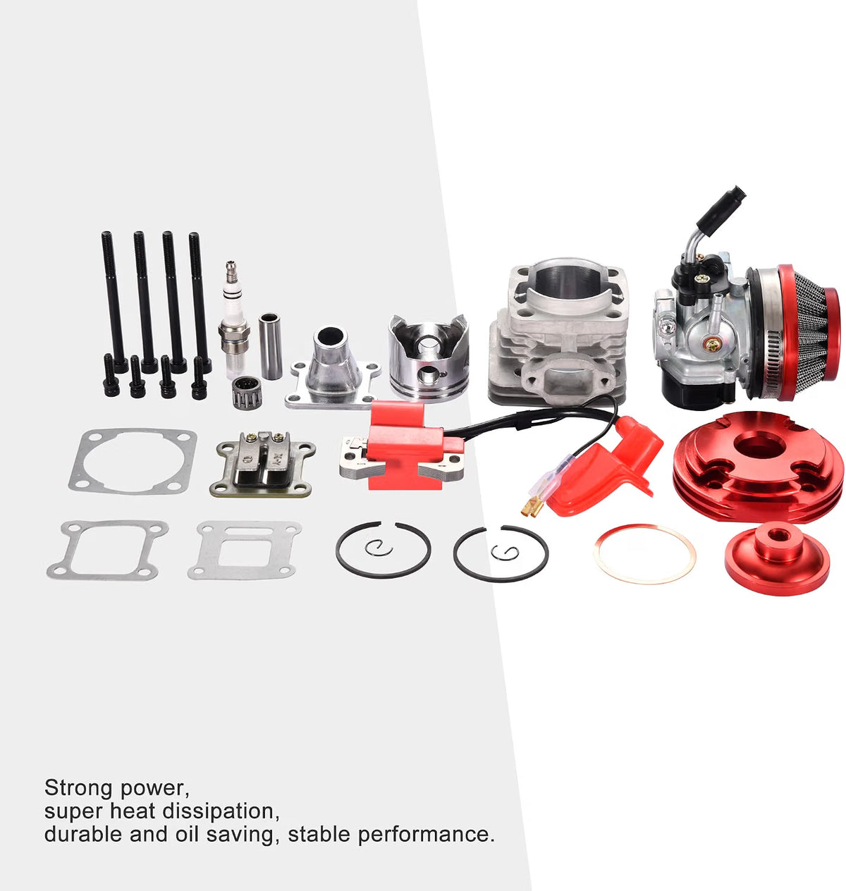 44mm Big Bore Cylinder Carburetor Kit for 47cc 49cc 2-Stroke Pocket Bike
