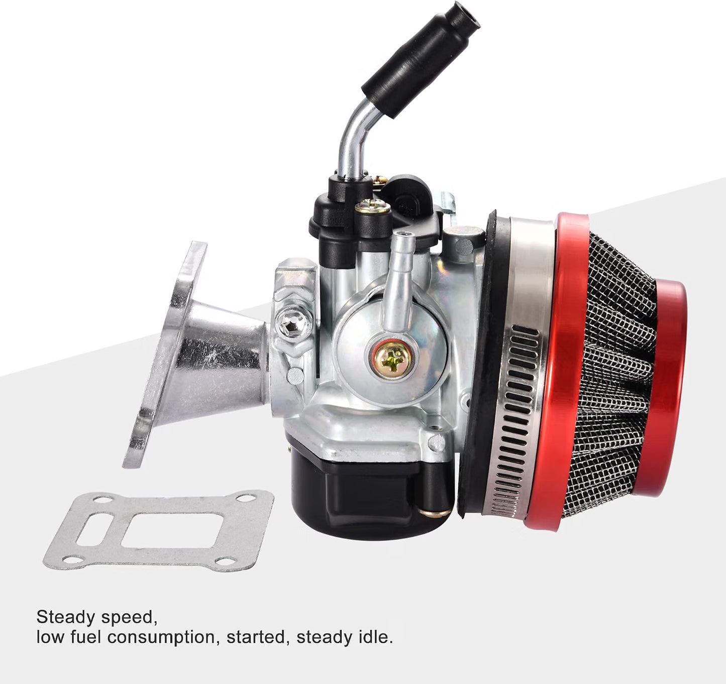 44mm Big Bore Cylinder Carburetor Kit for 47cc 49cc 2-Stroke Pocket Bike