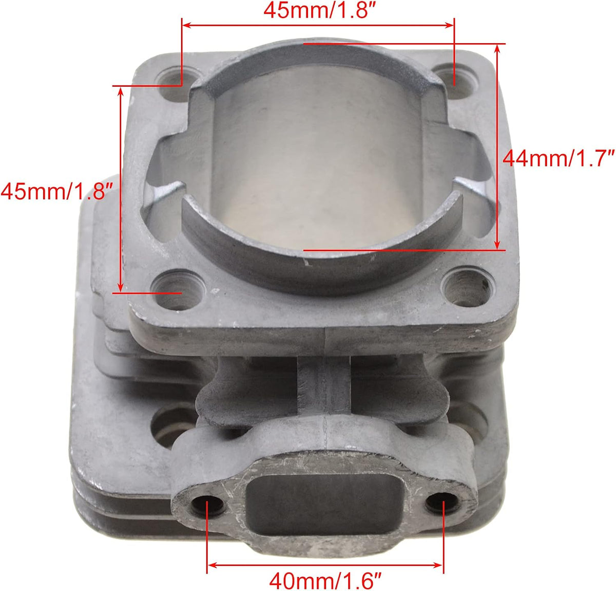 44mm Big Bore Cylinder for 47cc 49cc 2-Stroke Pocket Bike Mini ATV