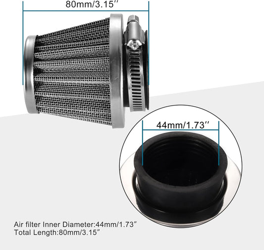 44mm Air Filter for CB CG 200cc 250cc & GY6 150cc Engine ATV Go Kart