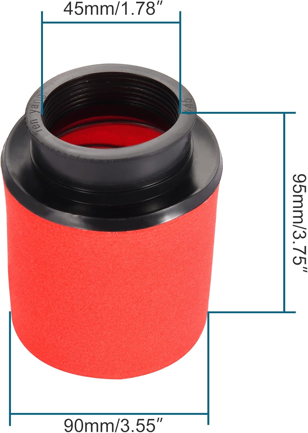 45mm Double Foam Pod Air Filter for GY6 ATV Scooter Dirt Bike