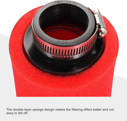 45mm Double Foam Pod Air Filter for GY6 ATV Scooter Dirt Bike
