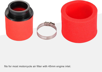 45mm Double Foam Pod Air Filter for GY6 ATV Scooter Dirt Bike