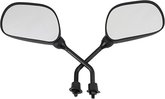 GOOFIT 8mm Black Plastic Rearview Mirror for 50cc 70cc 90cc 110cc 125cc 150cc 200cc 250cc ATV Scooter Motorcycle