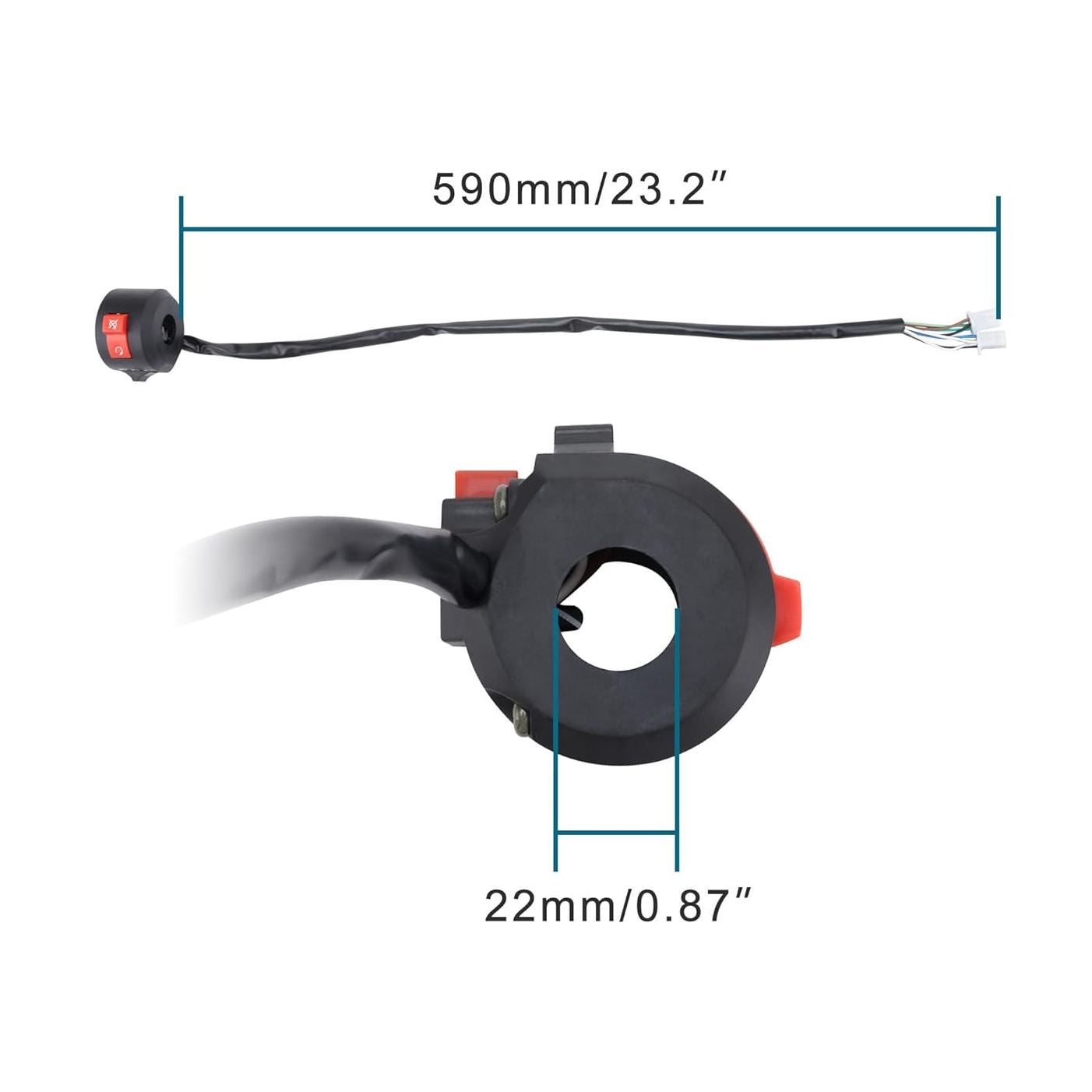 GOOFIT 5+4 Pin 9 Wire 3 Function Left Start Kill Light Switch Assembly Replacement for 50cc 70cc 90cc 110 cc 125cc 150cc ATVs Quad Motorcycles Bike Scooter ATV Snowmobiles.