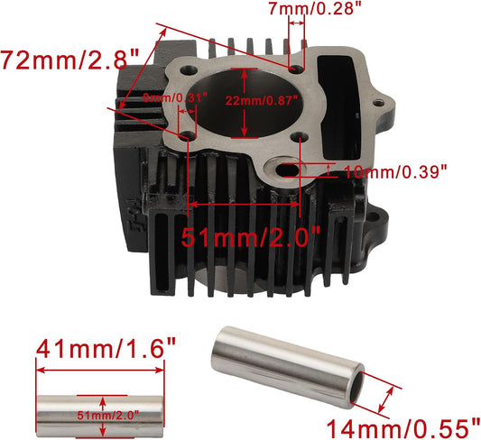 54mm Big Bore Cylinder Piston Kit for C90 C110 152FMH 125cc