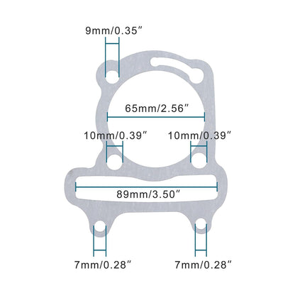 GOOFIT 57.4mm Cylinder Gasket Set for GY6 150cc ATV Go Kart Moped Scooter