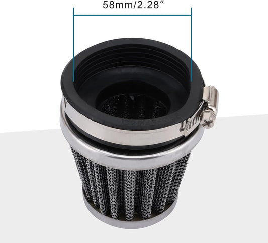 58mm Air Filter for 50cc–250cc GY6 ATV Scooter Go Kart Dirt Bike