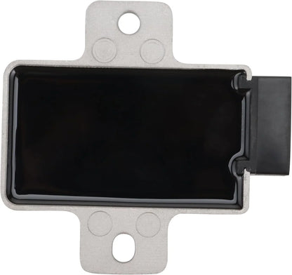 Rectangular motorcycle CDI unit with black connector, aftermarket engine part.