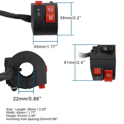 6-Pin Right Handlebar Start Switch for Taotao Trailhawk 10 ATV