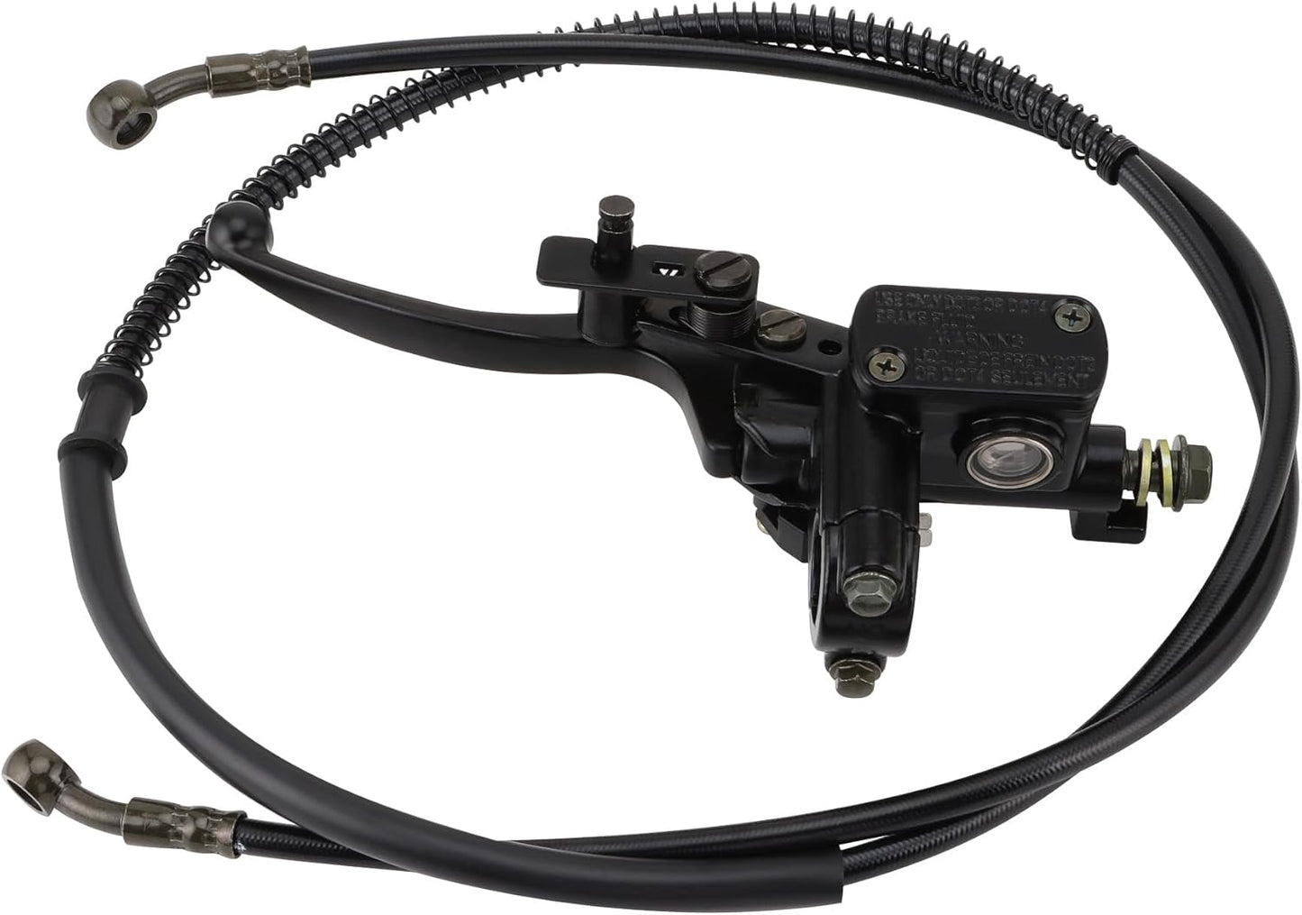 GOOFIT Hydraulic 7/8" 22mm Front Left Brake Master Cylinder Brake Lever Handle with Cable for 50cc 70cc 90cc 110cc 125cc 150cc Chinese ATV Quad