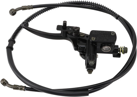 GOOFIT Hydraulic 7/8" 22mm Front Left Brake Master Cylinder Brake Lever Handle with Cable for 50cc 70cc 90cc 110cc 125cc 150cc Chinese ATV Quad