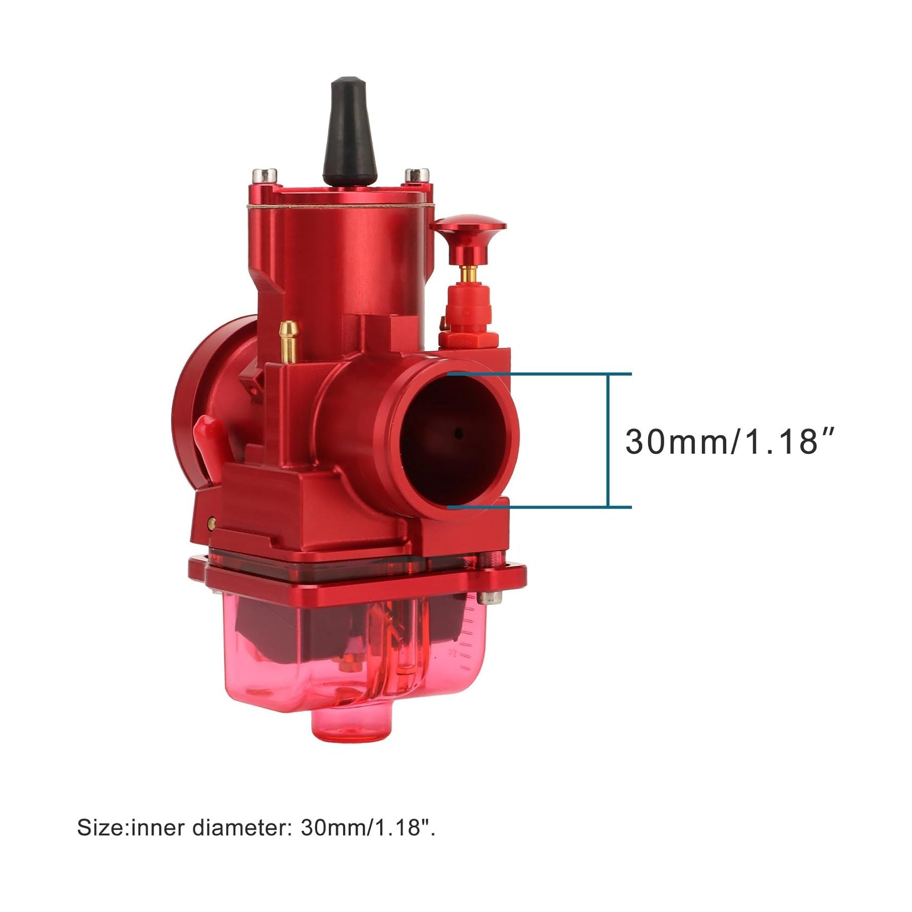 GOOFIT CNC Motorcycle PWK 28-34mm Racing Carburetor Replacement for 125-300cc ATV UTV Dirt Pit Bike Scooter Red