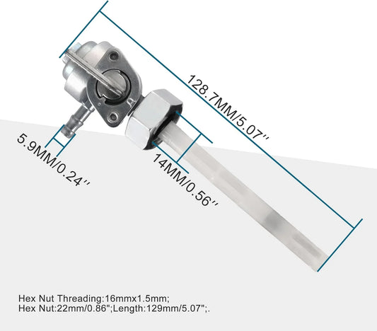 14mm Fuel Shutoff Valve Petcock for Gasoline Generator 168F 170F 190F - goofitmoto