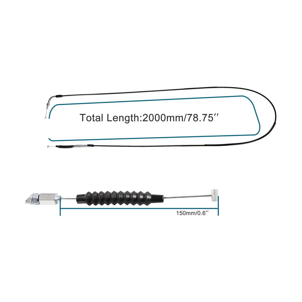 GOOFIT 78.74" Throttle Cable Replacement for 150cc 200cc 250cc ATV 4 Wheeler Quad Go Kart