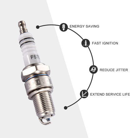 GOOFIT Spark Plug F5TC For 50cc 70cc 90cc 110cc ATV 150 Ignition Plug Moped Motor Scooter Go Kart Pocket Bike