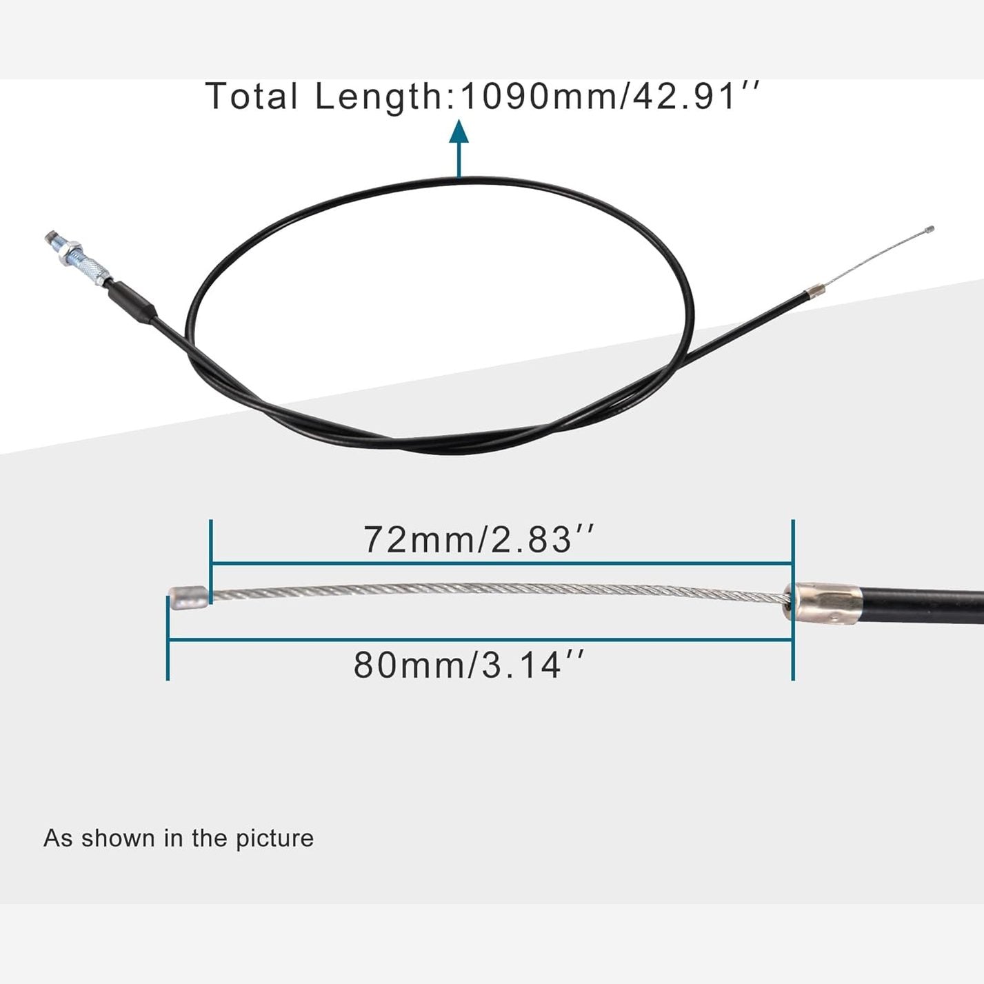 GOOFIT 42.91" Throttle Cable for 200cc 250cc Mini Bike ATV Quad Pit Bike Dirtbike