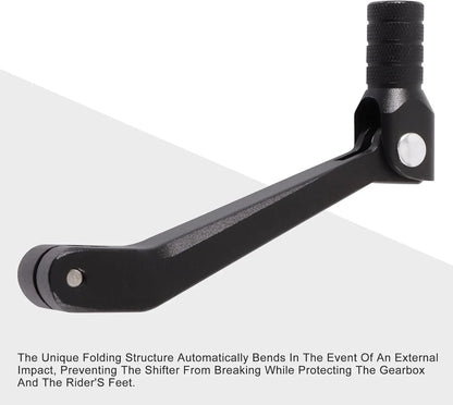 CNC Aluminum Folding Gear Shifter for NC250 CB250, 110cc-250cc Dirt Pit Bike ATV (Black/Red) - goofitmoto