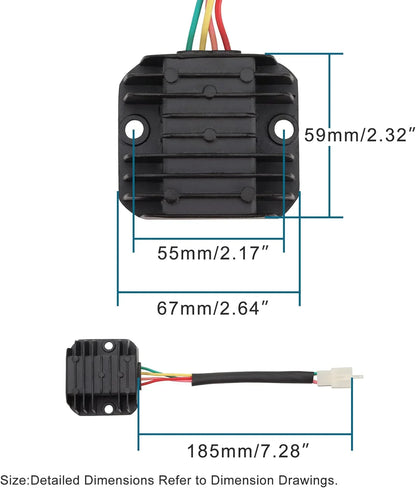 Voltage Regulator Rectifier for GY6 150cc & CG 125cc-250cc ATV, Scooter & Dirt Bike - goofitmoto