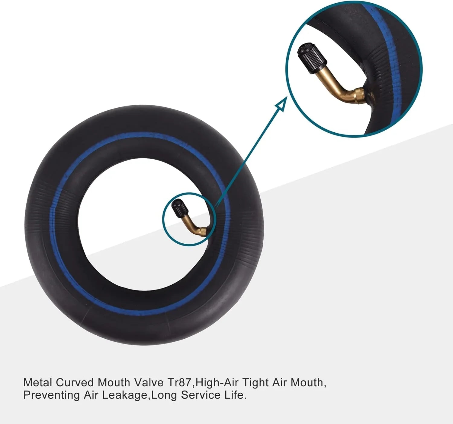 200x50 (8"x2") Curved Valve Inner Tube Replacement for Razor E100, E200, & Dune Buggy - goofitmoto