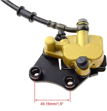 GOOFIT Front Disc Brake Master Cylinder Caliper Assembly With Disc Brake Pad Shoe Set Replacement for Chinese 50cc 70cc 90cc 110cc 125cc Dirt Bike Pit Bike