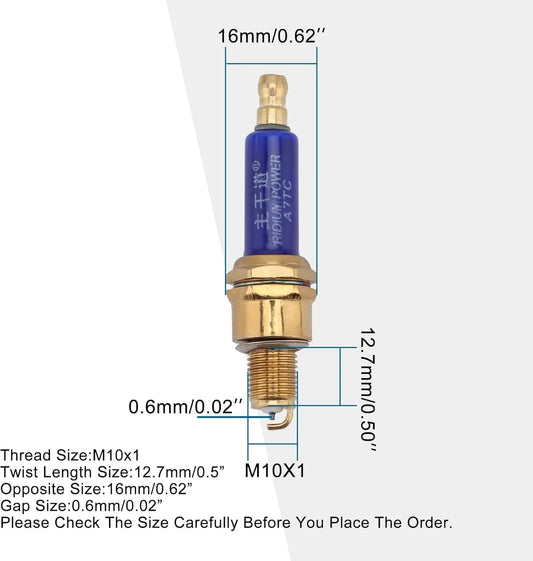 Iridium A7TC Spark Plug 10 Pack for 50cc–150cc Scooter ATV Dirt Bike - goofitmoto