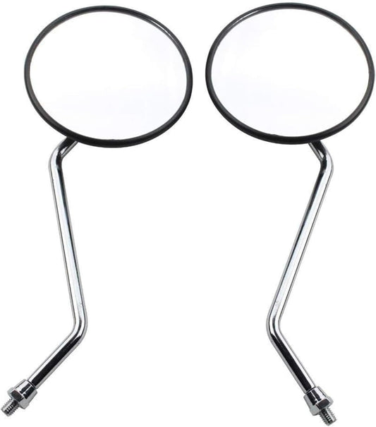 GOOFIT 8mm Black Round Rearview Mirror for 50cc 70cc 90cc 110cc 125cc 150cc 200cc 250cc ATV Quad Scooter Motorcycle Pit Dirt Bike Moped