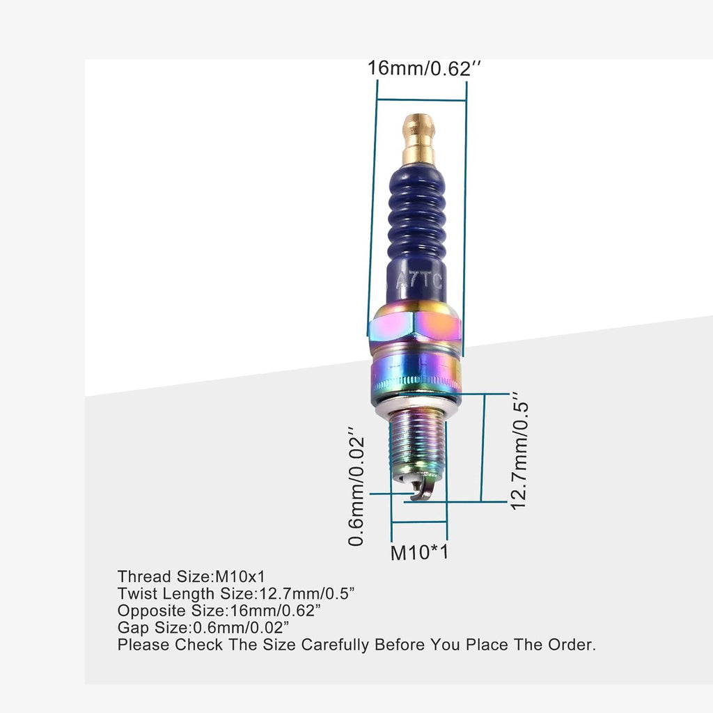 GOOFIT High Performance Motorcycle A7TC Spark Plug 50cc 70cc 90cc 110cc ATV 150 Ignition Plug Moped Go Kart Scooter