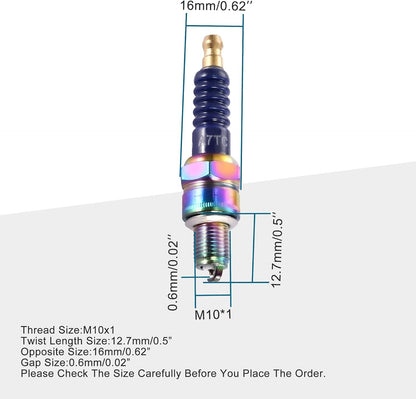 GOOFIT High Performance Motorcycle A7TC Spark Plug 50cc 70cc 90cc 110cc ATV 150 Ignition Plug Moped Go Kart Scooter