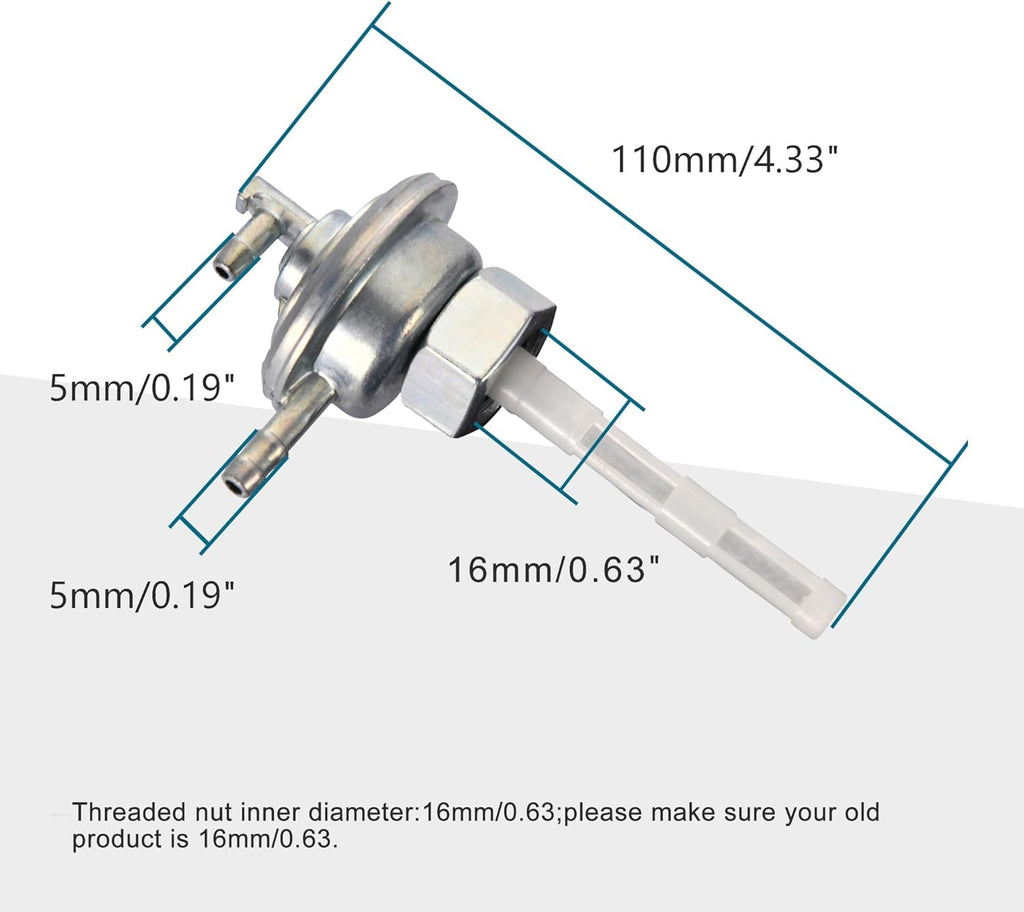 GOOFIT Fuel Pump Valve Petcock w/ Filter Low-tension Switch for GY6 50cc 60cc 80cc 125cc 150cc ATV Go Kart Moped Scooter