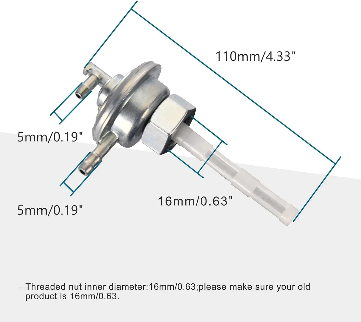 Fuel Pump Petcock Valve with Filter & Low-Tension Switch for GY6 50cc–150cc Scooter ATV Go Kart - goofitmoto