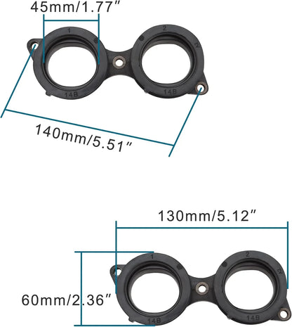 Intake Manifold Adapter for Yamaha YZF-R1 (2009-2014) | OEM 14B-13595-00 & 14B-13596-00 - goofitmoto