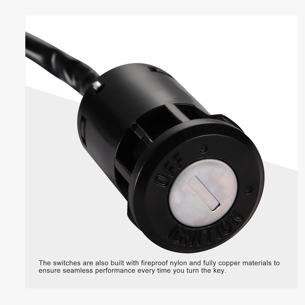 GOOFIT 2 Wire Ignition Key Switch Lock Replacement for Electric Trike and Scooter Golf Carts Bikes