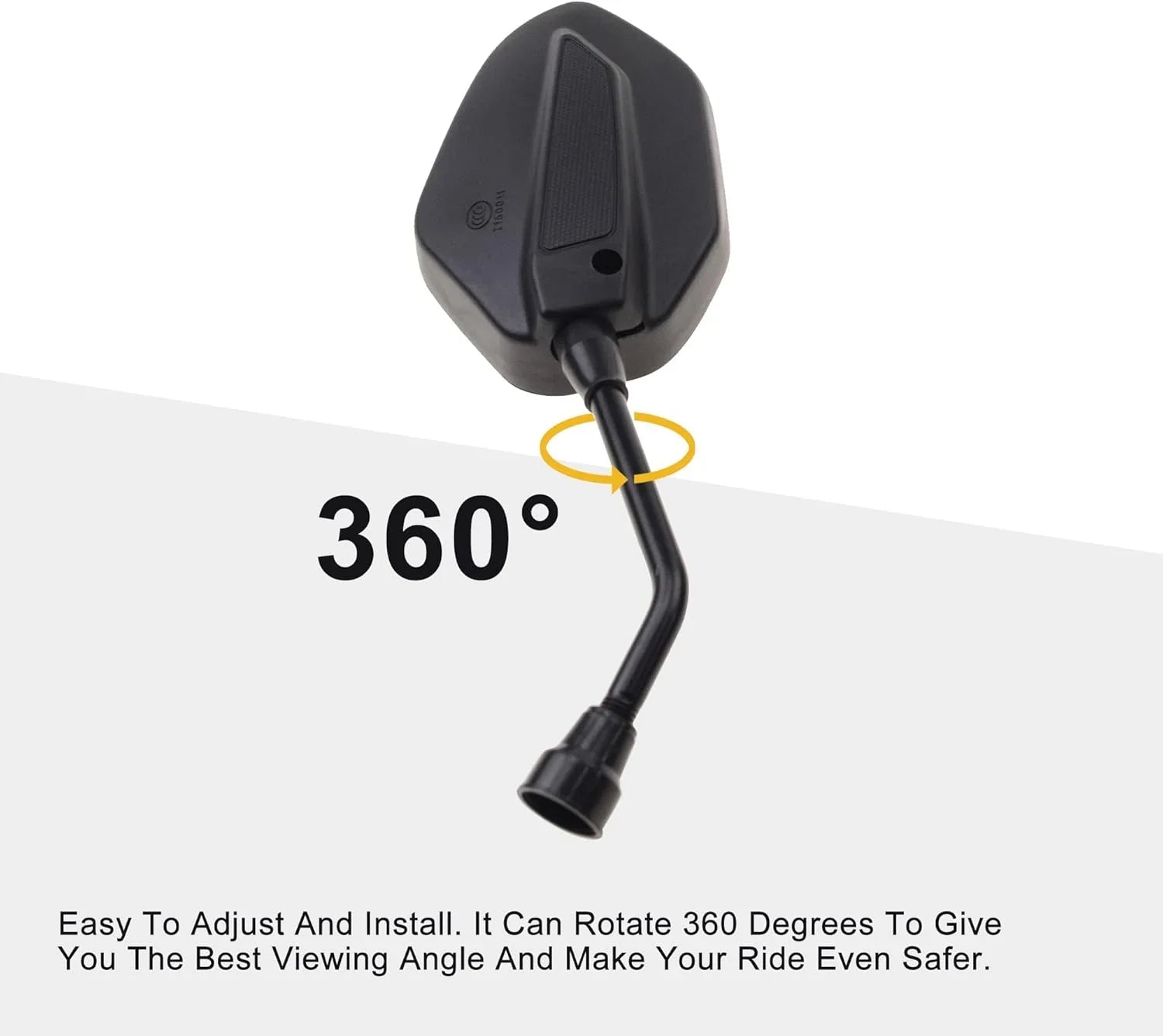 Universal Motorcycle Rear View Mirrors with 7/8" Handlebar Mount Clamp | 5-Bolt Fitting Kit for ATV, Scooter, Dirt Bike - goofitmoto