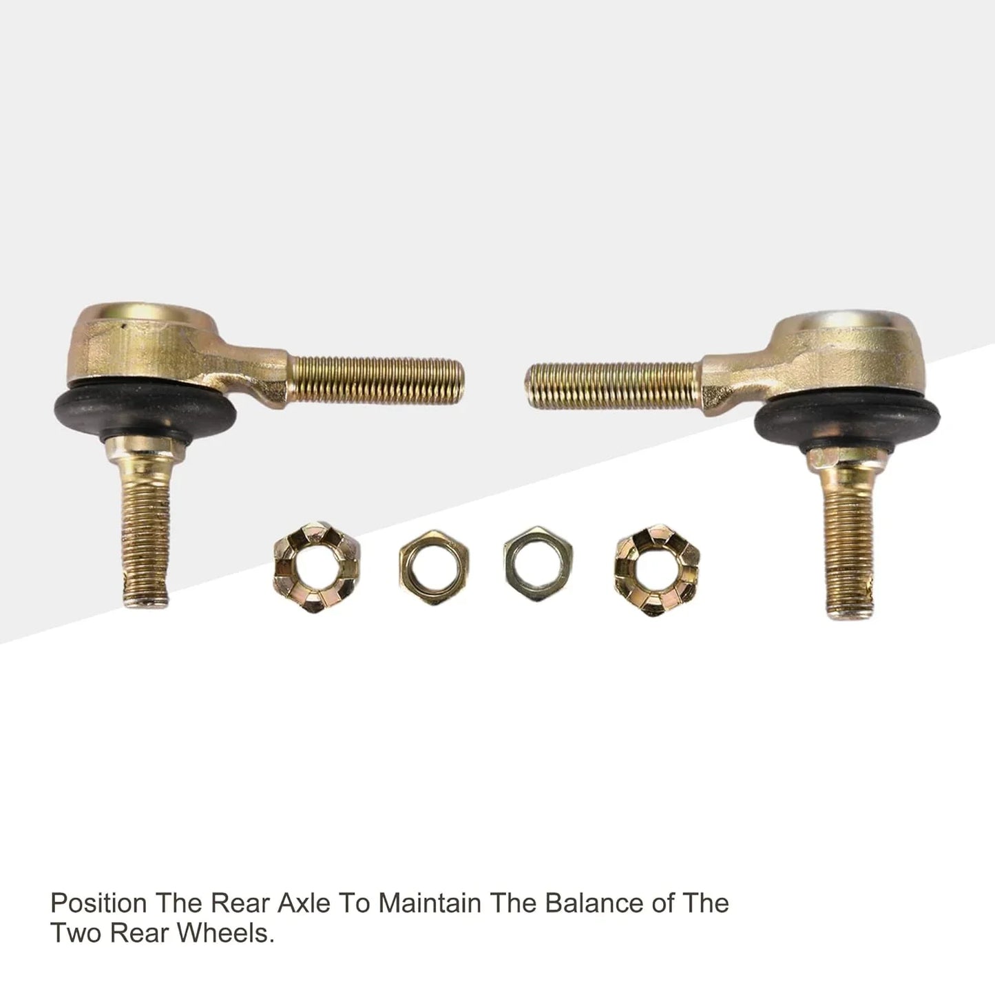 10mm Tie Rod Ball Joint Set | Positive & Reverse Thread Pair for 110cc Kazuma TaoTao ATV Go Kart - goofitmoto