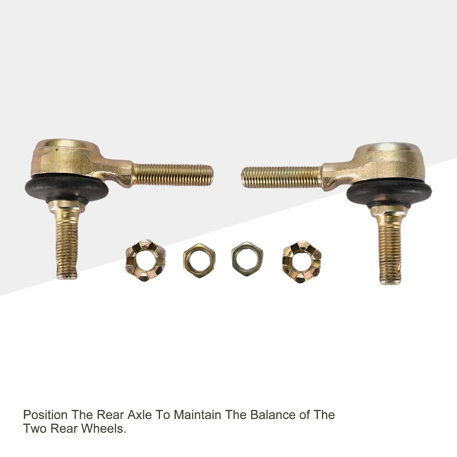 10mm Tie Rod Ball Joint Set | Positive & Reverse Thread Pair for 110cc Kazuma TaoTao ATV Go Kart - goofitmoto