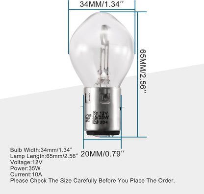 GOOFIT 2PCS 12V 35W Light Bulb for 50cc 110cc 150cc 250cc Scooter Jonway