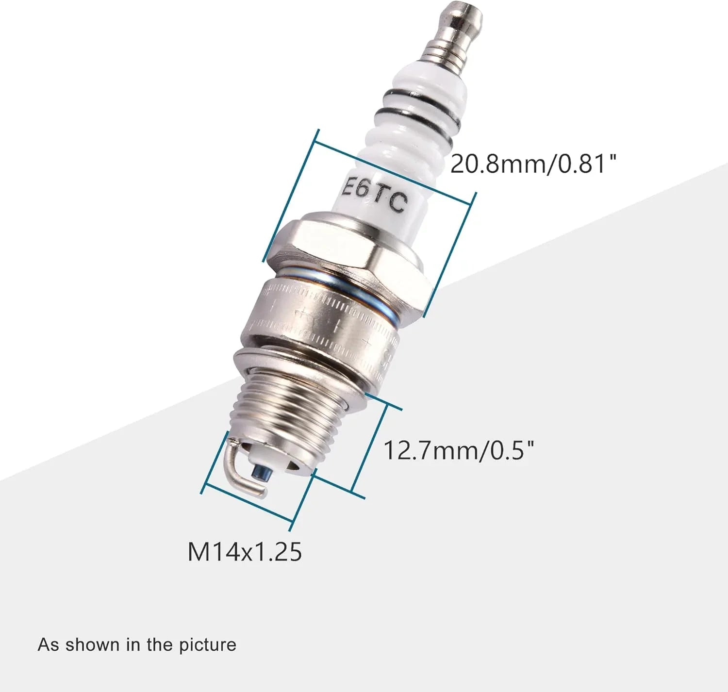 E6TC Spark Plug for 50cc–150cc Engines (152F / 154F) - goofitmoto
